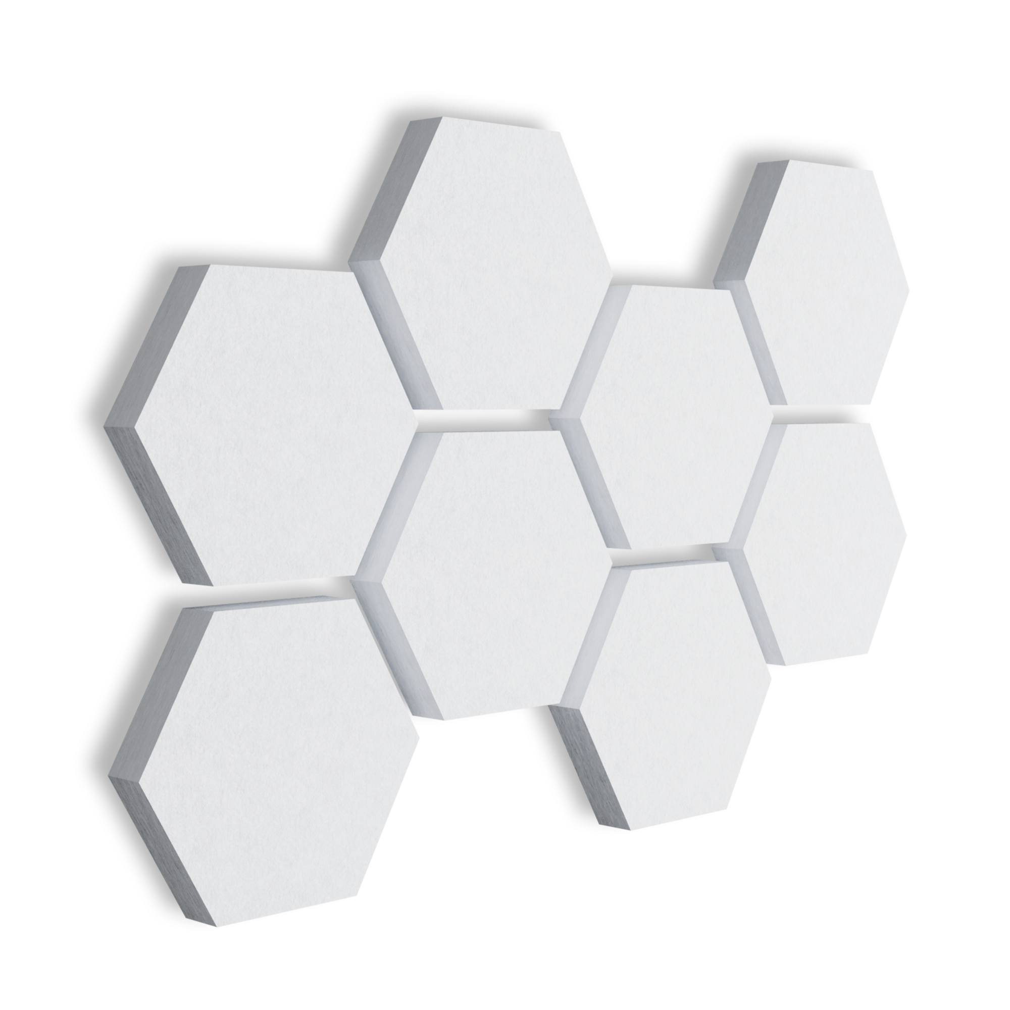 SALE: SILENT4® Hexagon-Set aus thermisch verfestigtem PET-Akustikvlies