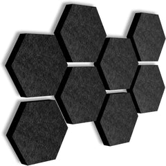 SALE: SILENT4® Hexagon-Set aus thermisch verfestigtem PET-Akustikvlies