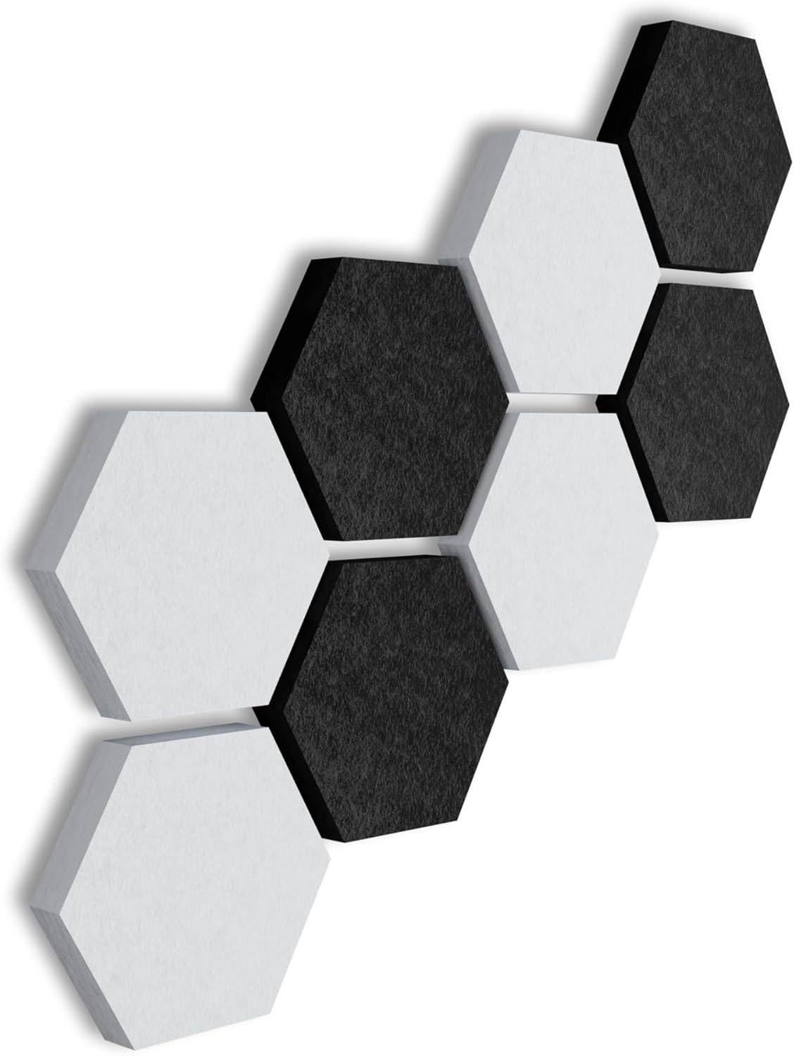 SALE: SILENT4® Hexagon-Set aus thermisch verfestigtem PET-Akustikvlies